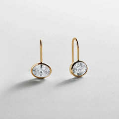 Fallon 14K Gold Bezel Earrings - Gold