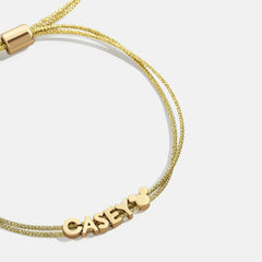 Disney Mickey Mouse Custom Cord Bracelet - Gold
