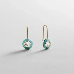 Fallon 14K Gold Semi-Precious Earrings - Turquoise