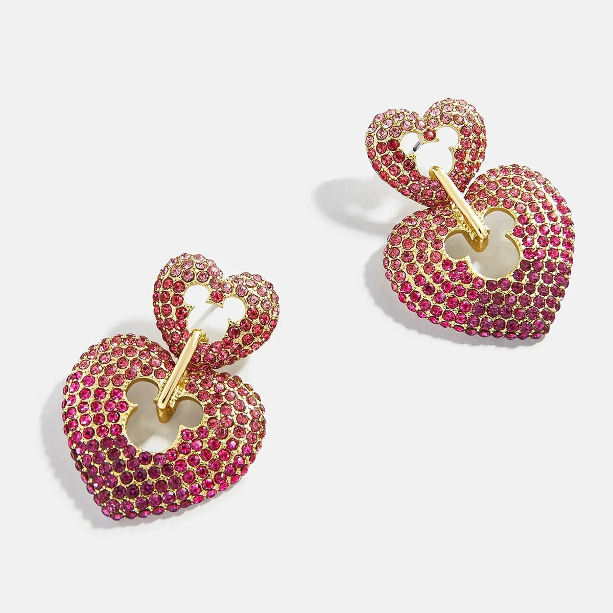 Disney Mickey Mouse Heart Statement Earrings - Pink