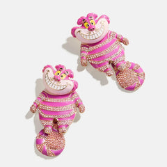 Disney Cheshire Cat Earrings - Pink