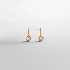 Fallon 14K Gold Bezel Earrings - Gold
