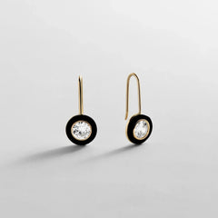 Fallon 14K Gold Semi-Precious Earrings - Onyx