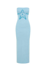 Chasing Wild Dreams Knit Maxi Dress Azure