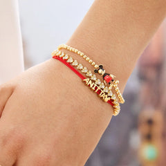 Disney Mickey Mouse Custom Cord Bracelet - Red