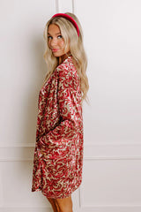 Feeling Luxurious Velvet Mini Dress in Wine