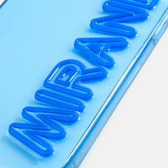 Fine Line Custom iPhone Case - Transparent Blue/Cobalt Blue