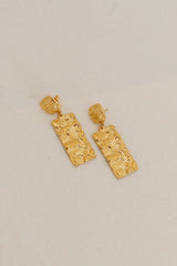 18K Gold Plated Vintage Charm Earrings Gold