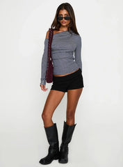 Beller Long Sleeve Top Navy Stripe