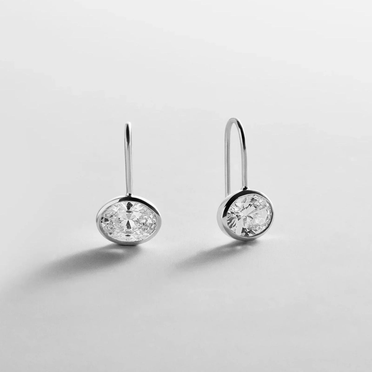 Fallon Sterling Silver Bezel Earrings - Silver