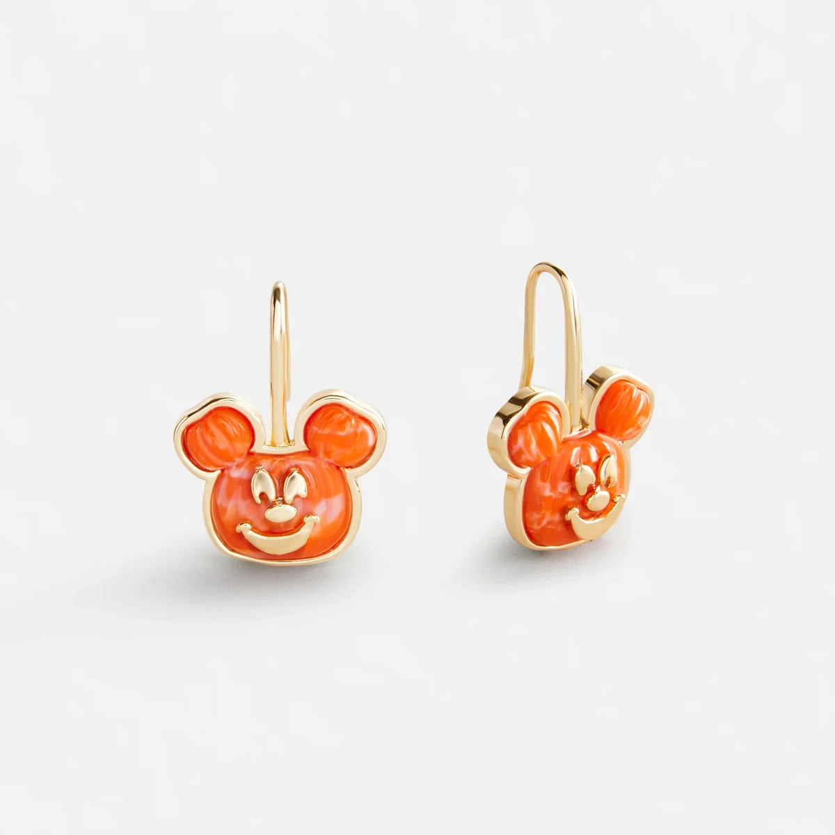 Disney Mickey Mouse Pumpkin Drop Earrings - Orange