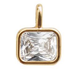 Emerald Cubic Zirconia Cluster Charm