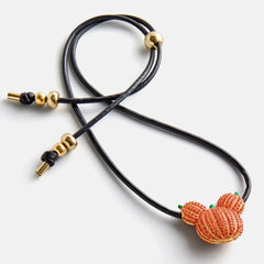 Disney Mickey Mouse Pumpkin Cord Necklace - Orange