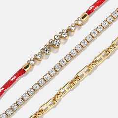 Disney Mickey Mouse Layered Bracelet - Gold/Red
