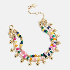 Disney Mickey Mouse Semi-Precious Layered Bracelet - Gold/Multi