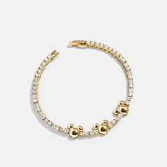 Disney Mickey Mouse Tennis Bracelet - Gold/Pavé