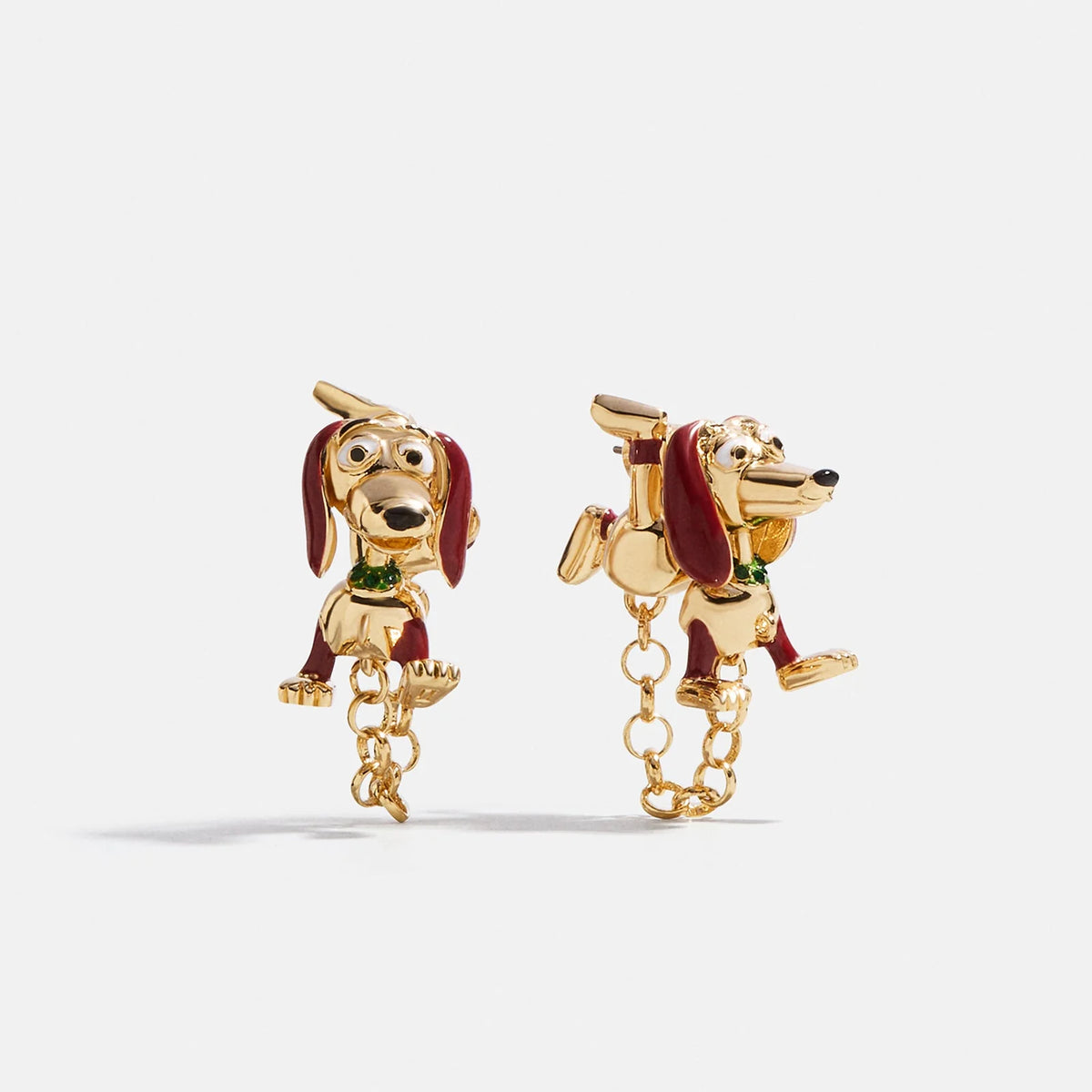 Disney Pixar Slinky Dog Earrings - Gold/Pavé