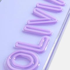 Fine Line Custom iPhone Case - Transparent Purple/Lavender
