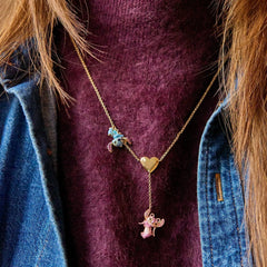 Disney Lilo & Stitch Dynamic Duo Lariat Necklace - Disney Stitch