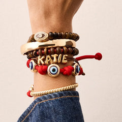 Eyes Open Evil Eye Paracord Bracelet - Red