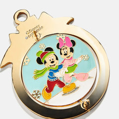 Disney Mickey & Minnie Mouse Reversible Christmas Pin - Mickey Mouse & Minnie Mouse