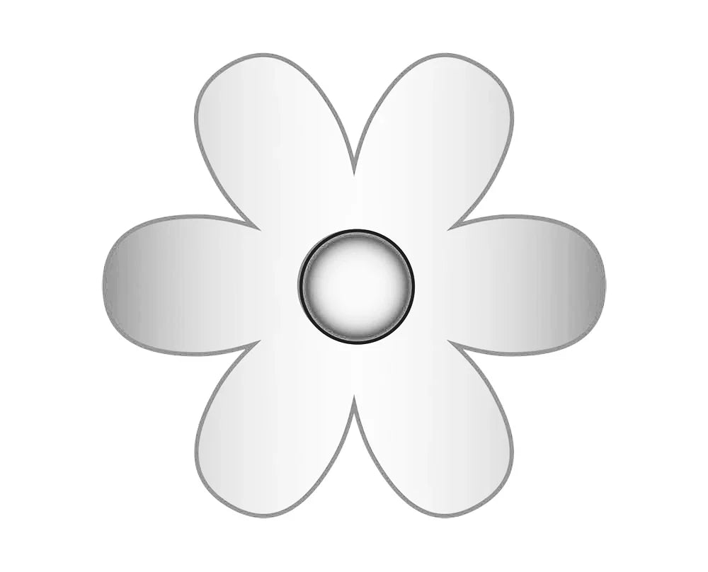 Flower Icon - Silver