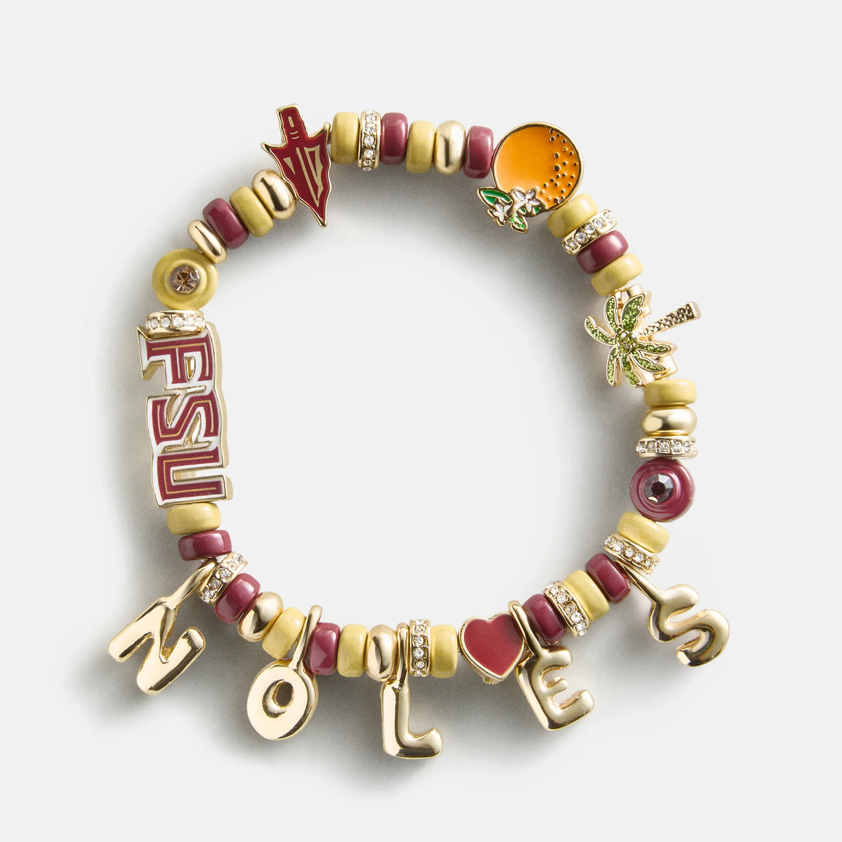Florida State University Beaded Charm Bracelet - Florida State University
