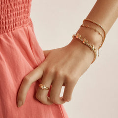 Disney Mickey Mouse Tennis Bracelet - Gold/Pavé