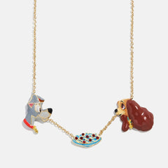 Disney Lady & the Tramp Dynamic Duo Charm Necklace - Disney Lady & the Tramp