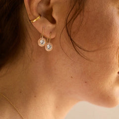 Fallon 14K Gold Semi-Precious Earrings - Rose Quartz