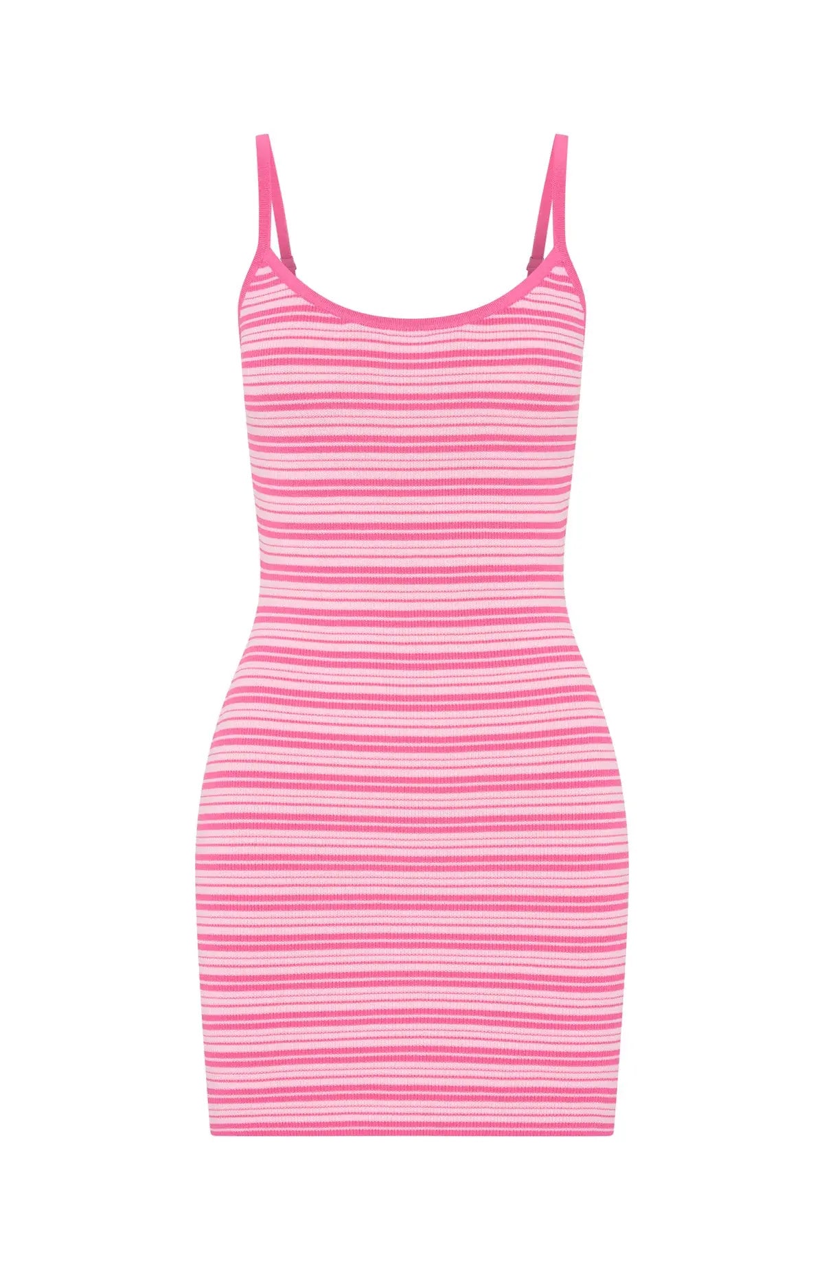 I've Been Thinking Knit Mini Dress Pink Stripe
