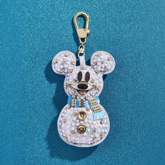 Disney Mickey Mouse Snowman Puff Bag Charm - Disney Snowman Puff Bag Charm