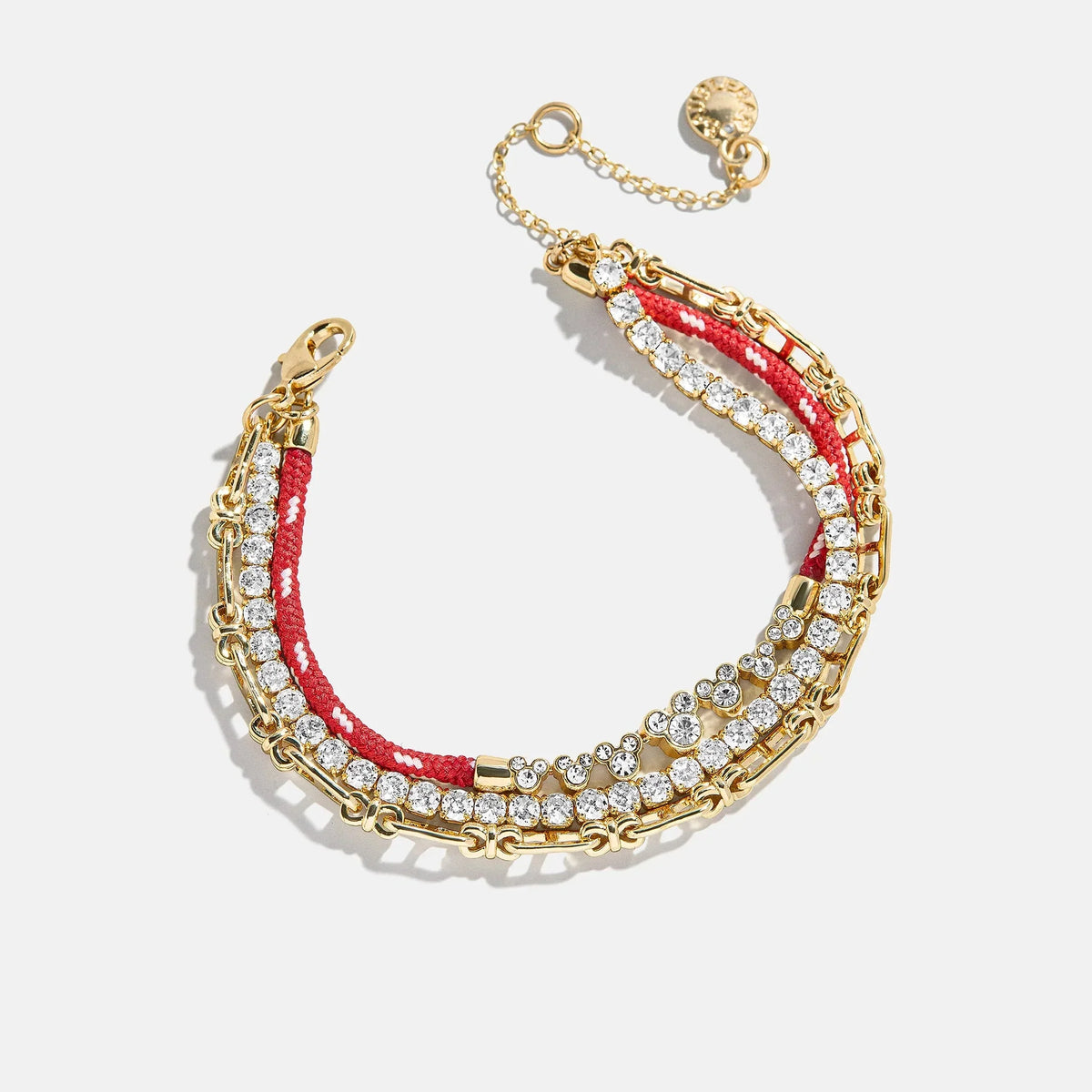Disney Mickey Mouse Layered Bracelet - Gold/Red